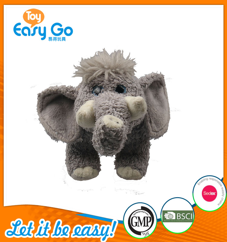 high quality customized production cute gray elephant plush 